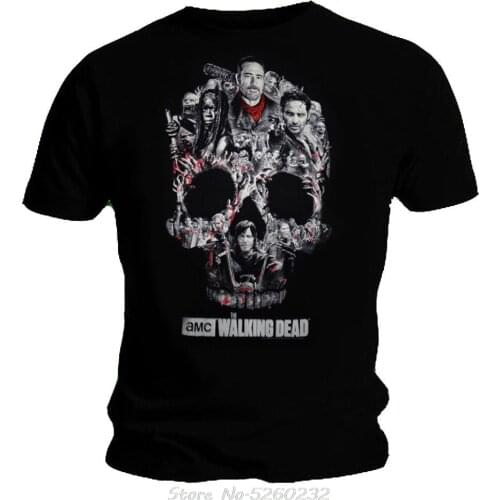 Short Sleeve Tshirt Fashion Zombies The Walking Dead Negan Tee T-shirt For Mens Size S to 3XL