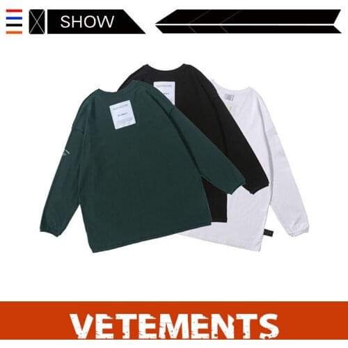 VETEMENTS Trendy vetements long sleeve T-shirt VTM wetmont casual print with front and back long sleeve T-shirt