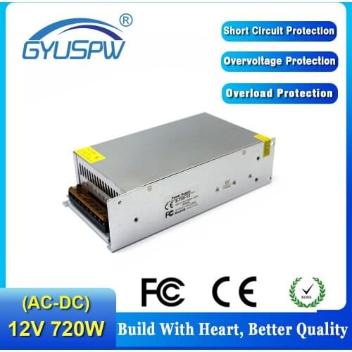 Power Supply DC 12V 13.8V 15V 18V 24V 27V 28V 30V 32V 36V 42V 48V 60V 70V 80V 90V 720W 800W 1000W 1200W 1500W Light Transformer