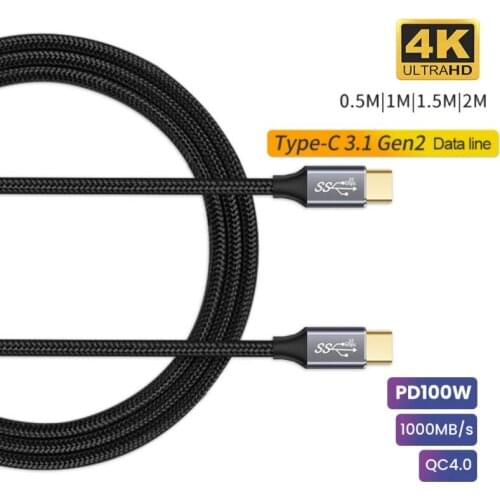 5A USB C to Type C Cable for Macbook Pro PD100W USB 3.1 Gen 2 Fast USB C Cable for iPhone Samsung S9 Note 9 Quick Charge4.0 Cord