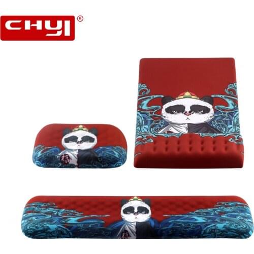 CHYI Wrist Rest Mouse Pad Soft Memory Foam Wrist Rest Pads Kit Ergonomic Keyboard Mousepad with Hand Rest Desk Mat For Gaming PC
