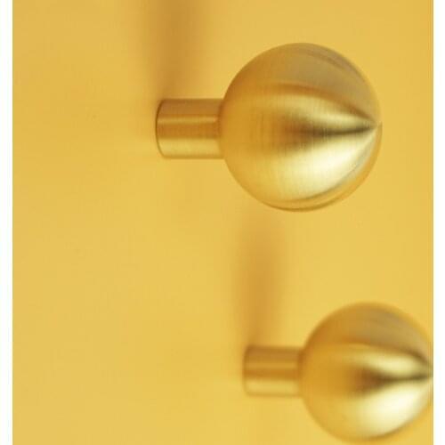 Brass Door Handle Catch Pull Grip for Furniture Cabinet Drawer Modern Simple Gold