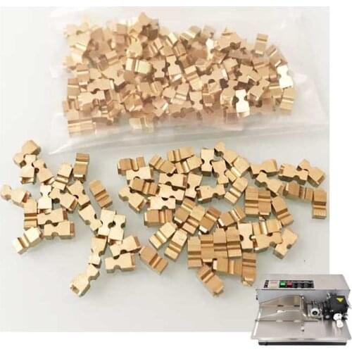 Brass numbers letters for hot printing machine(0-9 each one 6pcs,EXPLOTMFG each one 2pcs, symbols 6pcs)