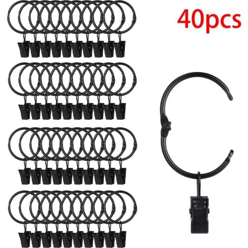 Metal Openable Curtain Rings Clips Heavy Duty Rustproof Vintage Decorative Drapery Eyelet Curtain Rods Hangers Rings