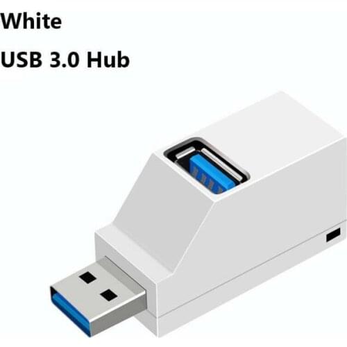 Mini USB Hub USB 3.0 High Speed Splitter Box Adapter Black White Ultra-thin USB Hub 3 Port For PC Laptop Mouse Keyboard