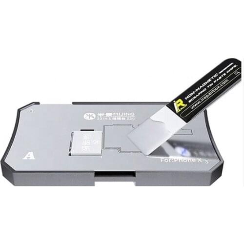 New Mijing Z20 10 in 1 BGA tin planting template platform fixture for iPhone X-12 Pro Max motherboard middle frame template