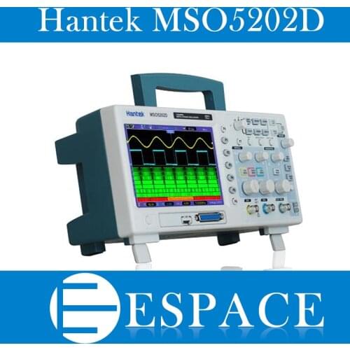 Hantek MSO5202D 200MHz 2Channels 1GSa/s Oscilloscope & 16Channels Logic Analyzer 2in1 USB,800x480 Free Ship