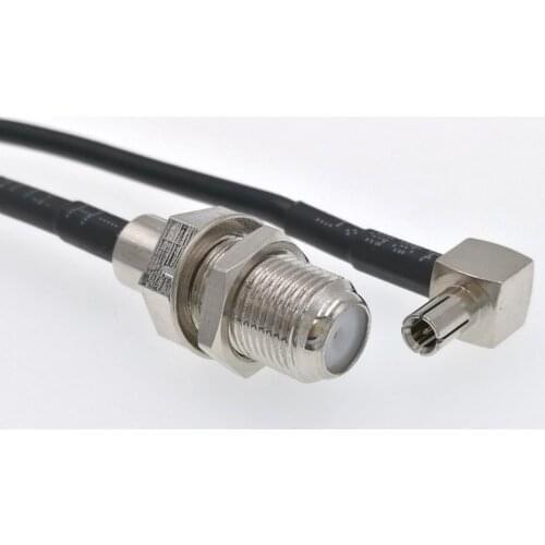 50pcs TS9 Male To F Female Nut Bulkhead RG174 Jumper Cable For ZTE Huawei 3G 4G Modem Antenna 18CM