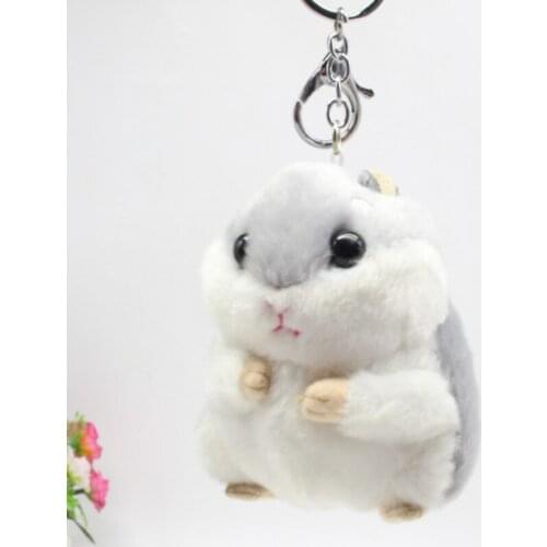 Plush Toys Mini Kawaii Simulation Hamster Cartoon Cute Stuffed Doll Boys Girls Keychain Toy Gifts for Kids Children Keyrings