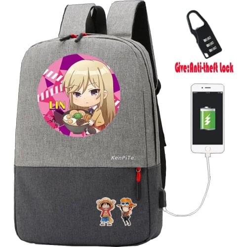 Anime Hakata Tonkotsu Ramens Backpack Anti-theft USB Charging Knapsack school book Bags UNISEX Travel bag teenagers Laptop bag