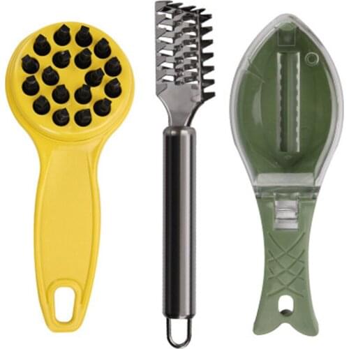 Fish Skin Brush Scraping Fishing Scale Brush Graters Fast Remove Fish knife Cleaning Peeler Scaler Scraper