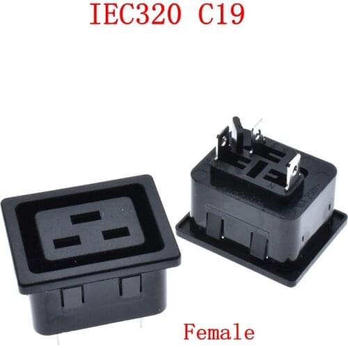 IEC320 C20 C19 AC female/Male socket power inlet 16A 250V