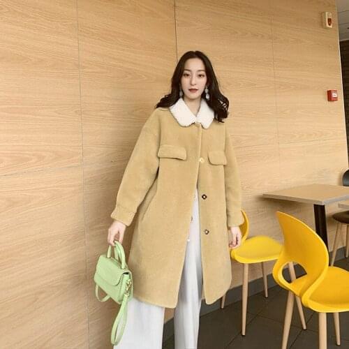 Winter Women High Quality Faux Rabbit Fur Coat Luxury Long Fur Coat Loose Lapel OverCoat Thick Warm Plus Size Female Plush Coats