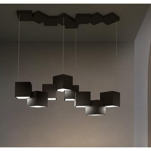 Modern Geometric Lustre Led Chandelier Lustre Metal Luminaire Led Pendant Chandelier for Dining Room Indoor Lighting Fixtures