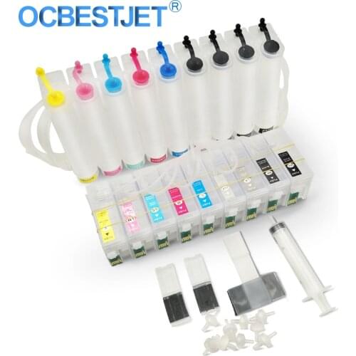 T1571-T1579 Continuous Ink Supply System For Epson Stylus Photo R3000 CISS T1571 CISS With ARC Chip 9Colors/Set