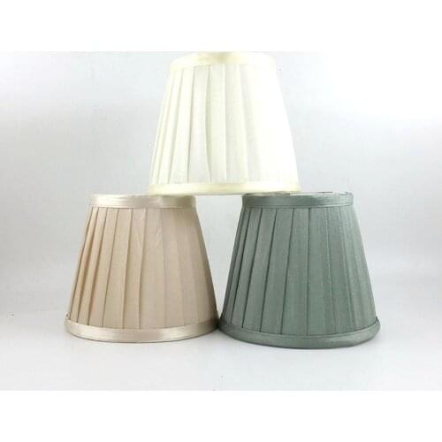 DIA 15.5cm Three Color Pleated Table Lampshades,Modern Bedroom Chandelier Wall Lamp Shades,E14