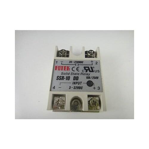 Solid State Relay SSR-10DD DC-DC 10A 3-32VDC 24-220VDC