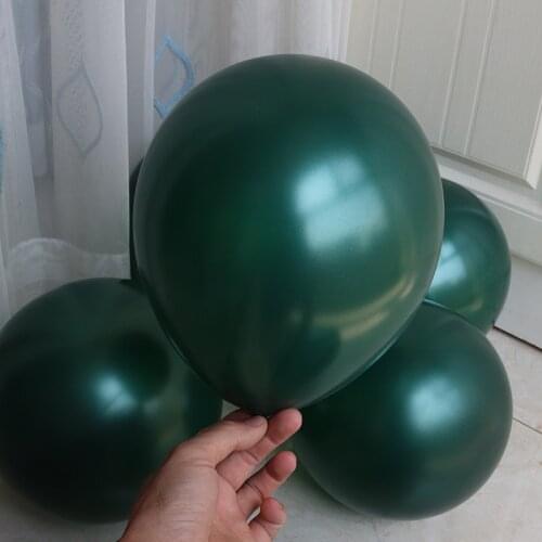 10 inch/12 inch Forest Green Balloons Dark Green Pearl Latex Balloon ungle Garden Summer Birthday Graduation Party Supplies