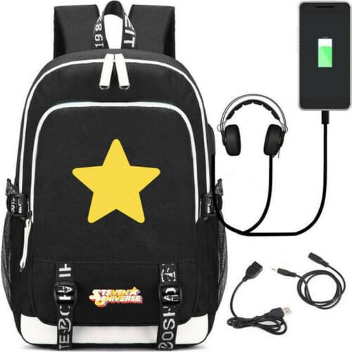 Steven Universe Gregs Star Backpack School bag USB Charge Mochila Travel Bag laptop rucksacks sport bags