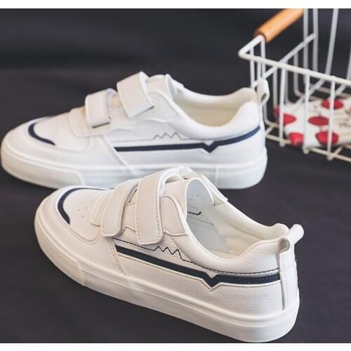 Velcro White Shoes Female 2021 Wild Net Red Niche Design Sense Not Tired Shoes Ins Female Harajuku Style Casual Womens Sneakers