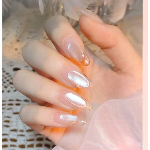 1 Box Pearl Ice Muscle Nail Glitter Powder White High Gloss Nails Art Pigment Dust UV Gel Polish Accessories Manicure Tool