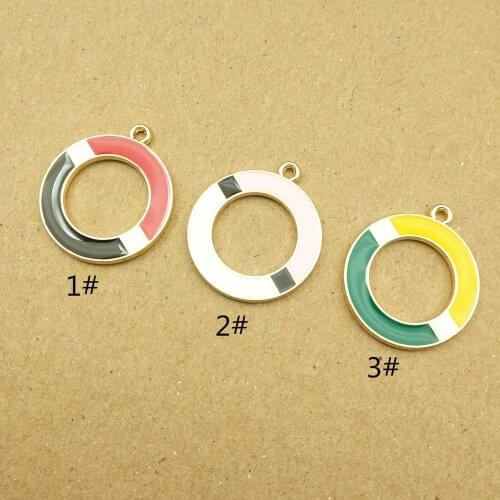 10pcs 20x22mm geometric round charms for jewelry making earring pendant bracelet and necklace charm