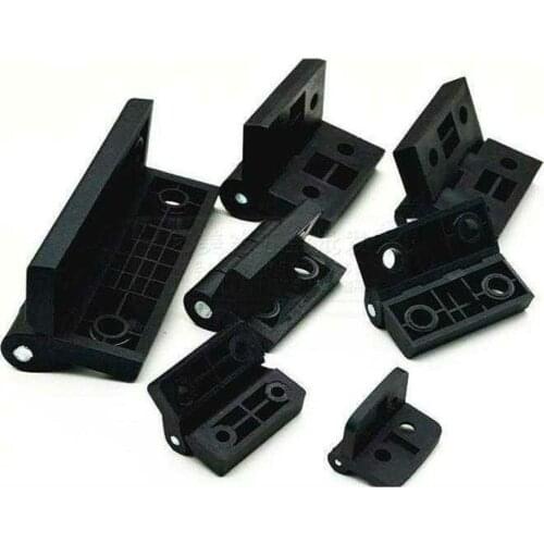 10pcs/set Black Color Nylon Plastic Butt Hinge for Wooden Box Furniture Electric Cabinet Hardware