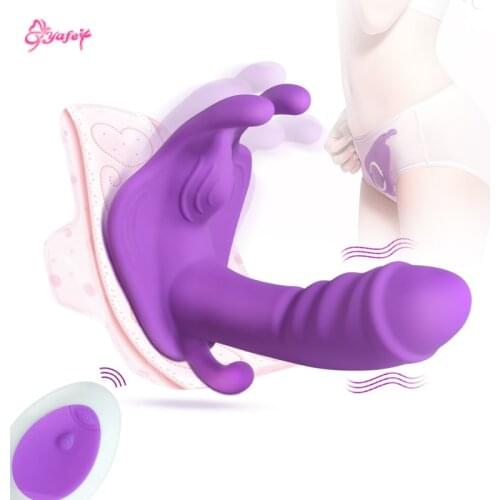 10 Speeds Vibration Wearable Panty Vibrator Wireless Remote Control Clitoral Stimulate Invisible Dildo Vibrator Wome Adult Toys