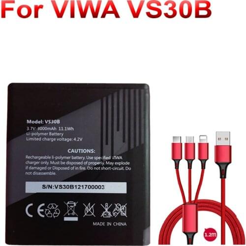 100% NEW High Quality 3000mAh battery for VIWA VS30B Smart phone
