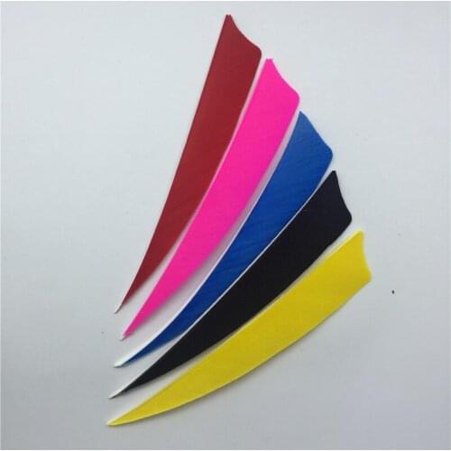100pcs 4" Shield Turkey feather fletching for DIY traditional bow arrow