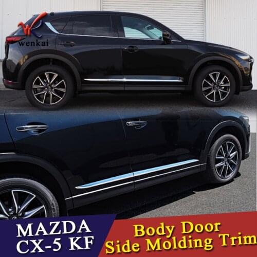 4pcs Accessories NEW! ABS Chrome Car Body Door Side Molding Trim Ring for Mazda CX 5 CX-5 2017 2018 car styling