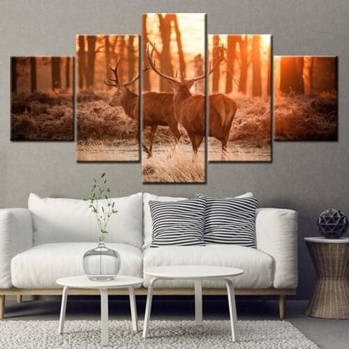 5pcs diamond embroidery animal deers paintings by number mosaic diamond painting Full square/round cross stitch sunsetZP-2652