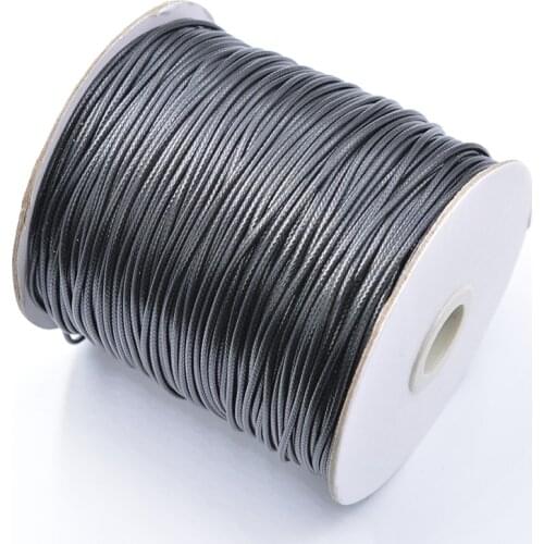 10M/Lot Black Waxed Cotton Cord String Strap Dia 0.5/0.8/1.0/1.2/1.5/2.0/2.5/3.0mm DIY String Beads for Jewelry Making New
