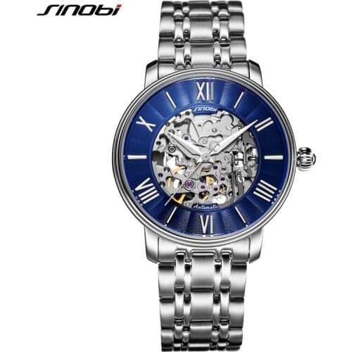 SINOBI Top Quality Men Watch Mechanical Tourbillon Luxury Fashion Brand Man Sport Watches Mens Automatic Watch Relogio Masculino