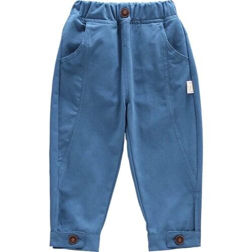 Spring Autumn Kids Trousers 2021 New Fashion Cotton Mid Waist Baby Long Pant Children Sweatpants 2-6y Boys Girls Overalls Pants