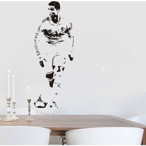 E WALL 5661 Cristiano Ronaldo Sports Theme Wall Decals Football Star Stickers For Boys Room School And Bars Decor Birthday Gifts