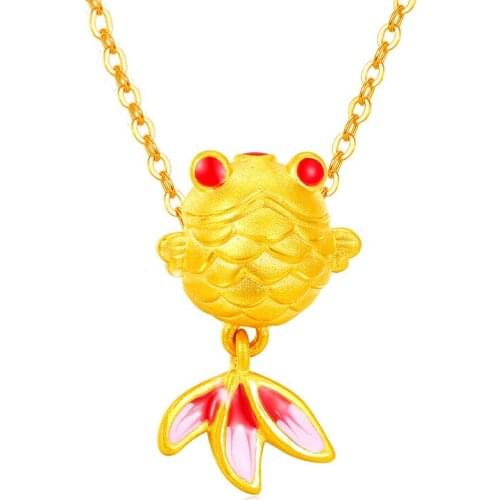 Elegant Fish Necklace for Women Gold Color Wedding Statement Necklace