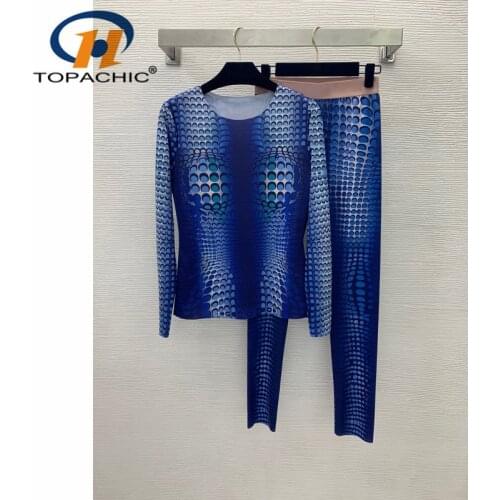 7.14 High Quality Fashion Moon Print O-Neck Long Sleeve Tee + Letter Elastic Waist Pants Bodybuilding Yoga Set Women