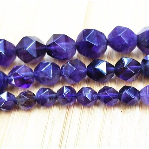 Natural Good Quality Amethysts Faceted Round Beads 6mm / 8mm /10mm Used for Making Jewelry Bracelets Braclets for Women