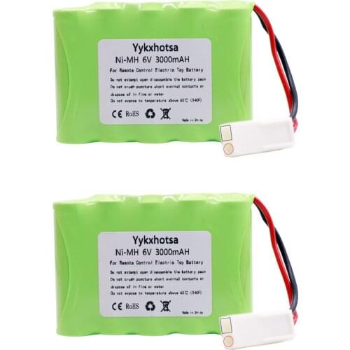 High capacity NI-MH battery 6v 3000mAh For Rc toys Cars Tanks Trucks Robots Boats Guns Battery AA 6 v Batteries Pack EL- 2P Plug