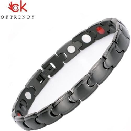 Oktrendy Women Slim Bracelet Magnetic Therapy Energy Healing Bracelets In Black Bangle Best Friend Bracelet Femme