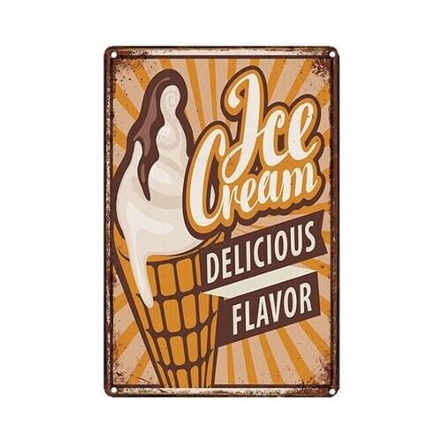 Details about Metal Tin Sign delicious ice cream Decor Bar Pub Home Vintage Retro Poster