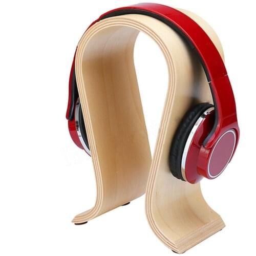 Headset Stand Gaming Headphone Display Holder Hanger Mount Wooden Walnut Birch Finish for All Headphone Sizes