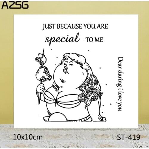 AZSG Plump Spouse Clear Stamps For DIY Scrapbooking/Card Making/Album Decorative Silicone Stamp Crafts