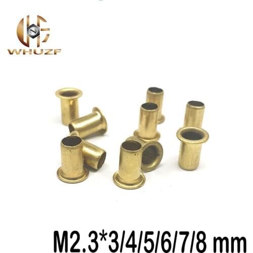 2000pcs M2*2/2.5/3mm Hollow Copper rivet Bronze rivets Cross hole Brass rivets Single tube DIY accessories