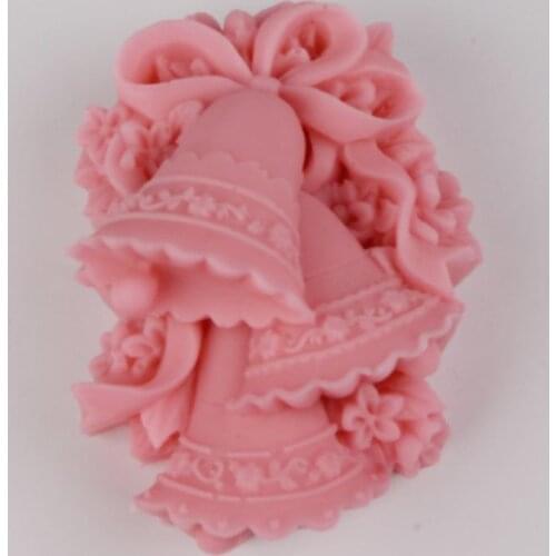 Christmas bells chocolate silicone cake mold Christmas Bell Handmade Soap Mould Silicone Cake Mould Kitchen Cake Tool