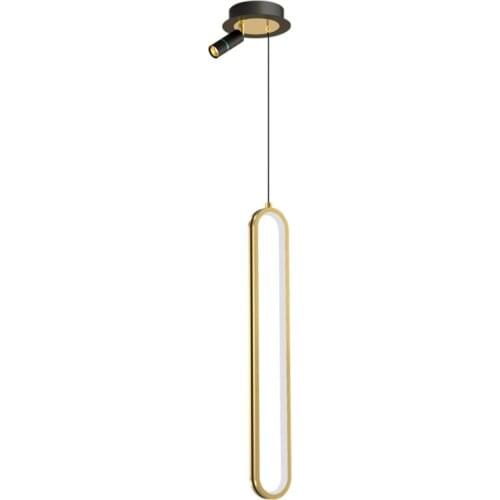 Modern Black/Gold Metal Ring Suspension Bedside Dining Room Foyer Simple Nordic Bright Drop Pendant Light 40/60/80 cm 2068