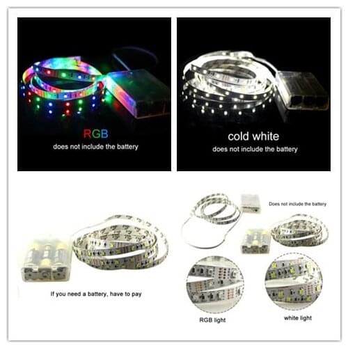Led Strip Light No-Waterproof 5V 1m/2m/3m/4m/5m 3528 LED Flexible Tape String With Battery Box PC TV Background super bright
