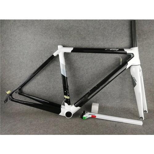T1000 UD Glossy C64 Frame Carbon Road Frames Bicycle Frameset With 48/50/52/54/56cm Black White BB386