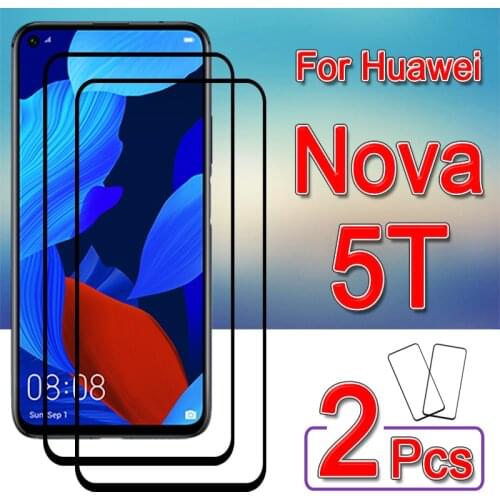 For huawei Nova 5t glass protective Screen Protector Nova5T 5 t T5 Tempered Glas armored sheet full cover new film 2 pcs